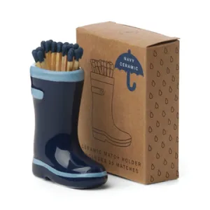 Paddywax Wellington Boot | Navy Blue & Light Blue