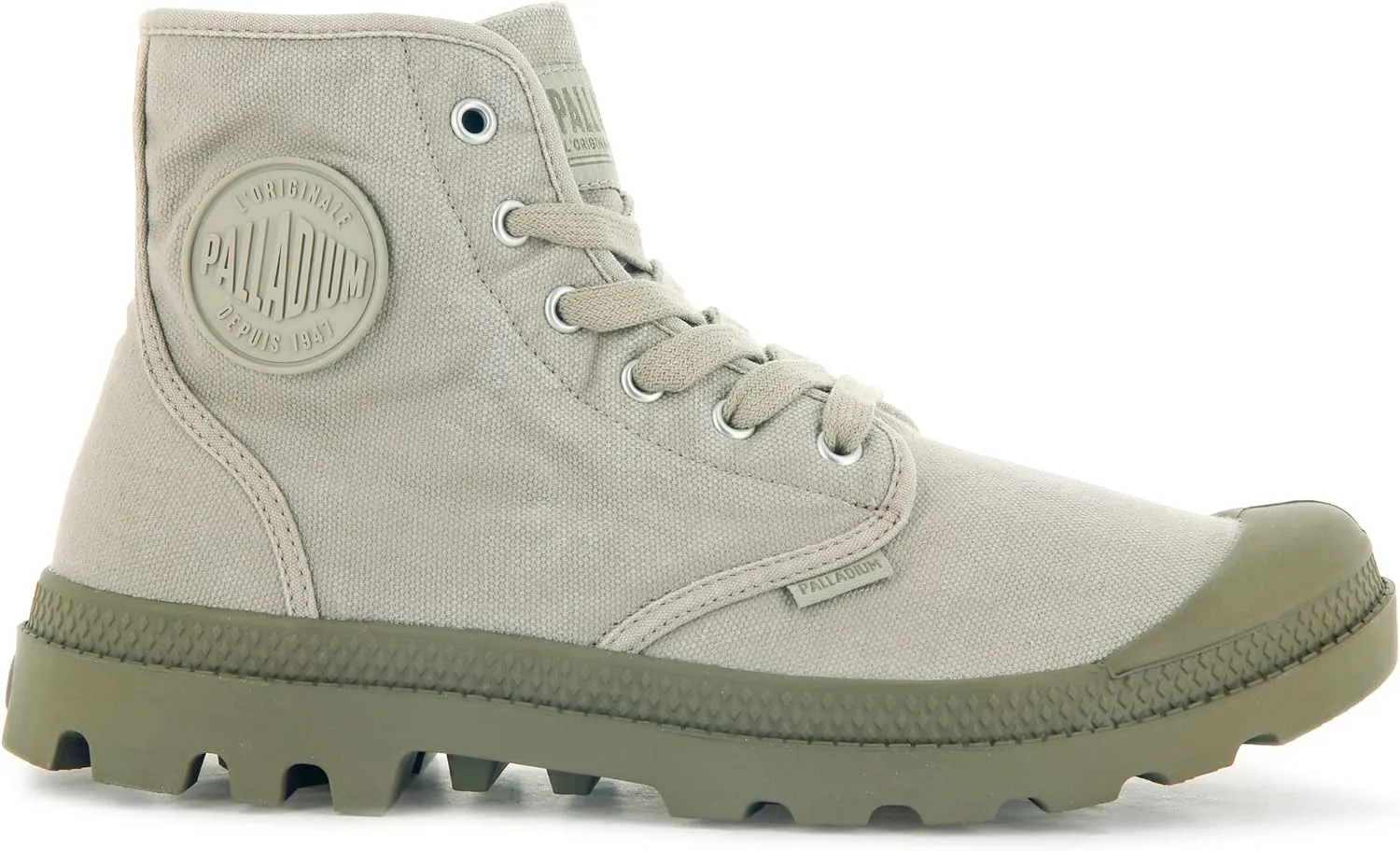 Palladium Men's Pampa Hi Boot, Vegan Canvas Lace Up Boot