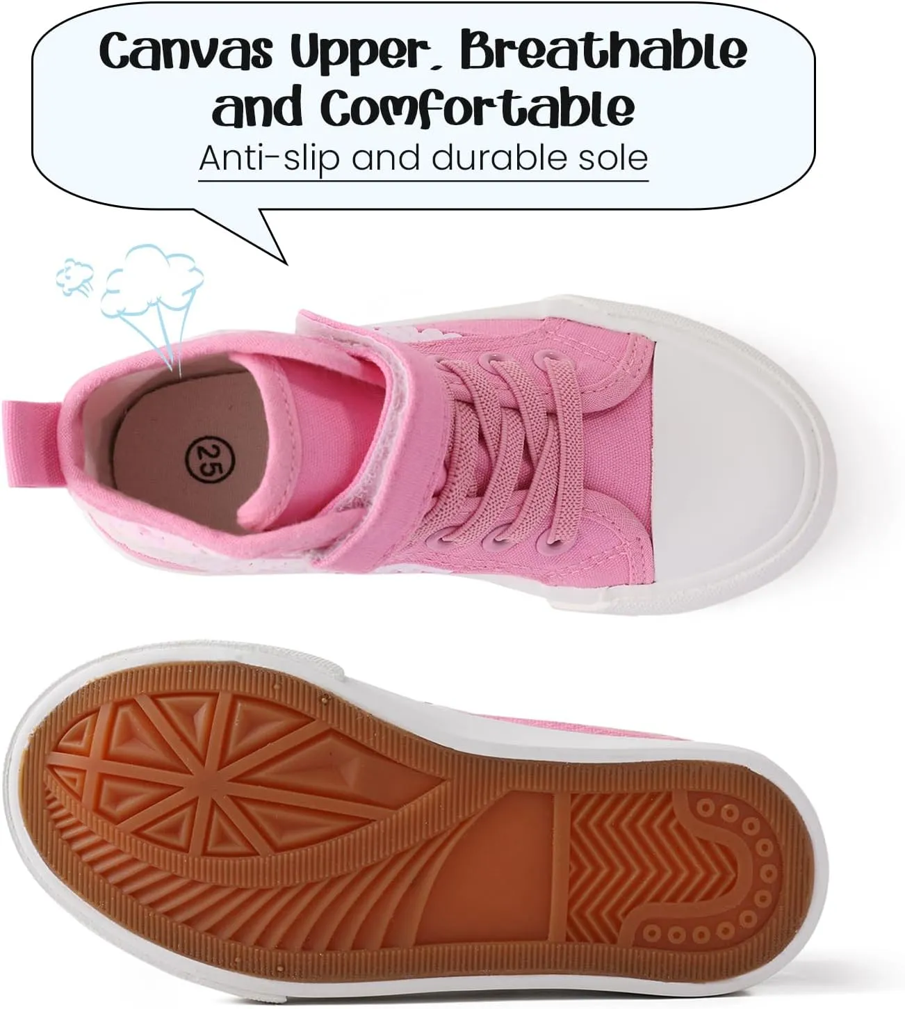 PATPAT Toddler Shoes for Girl & Boy, Toddler Sneakers Little Kid Shoes [Breathable & Comfortable] [Lightweight & Durable] Casual, Stylish and Comfortable Slip-On Canvas Sneaker Toddler Shoes