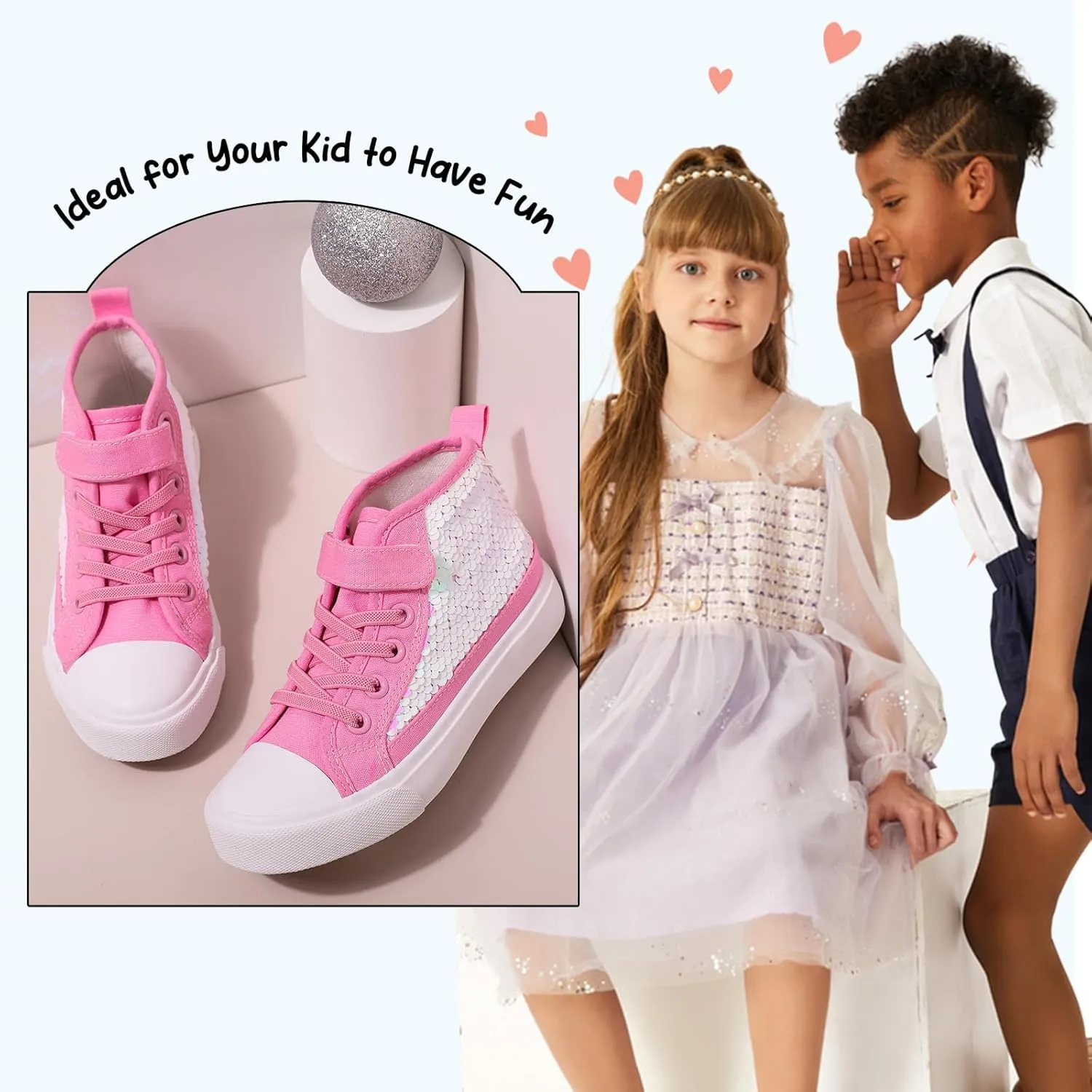 PATPAT Toddler Shoes for Girl & Boy, Toddler Sneakers Little Kid Shoes [Breathable & Comfortable] [Lightweight & Durable] Casual, Stylish and Comfortable Slip-On Canvas Sneaker Toddler Shoes