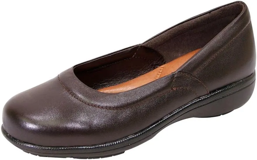 Peerage Vicky Women Wide Width Casual Comfort Leather Loafers