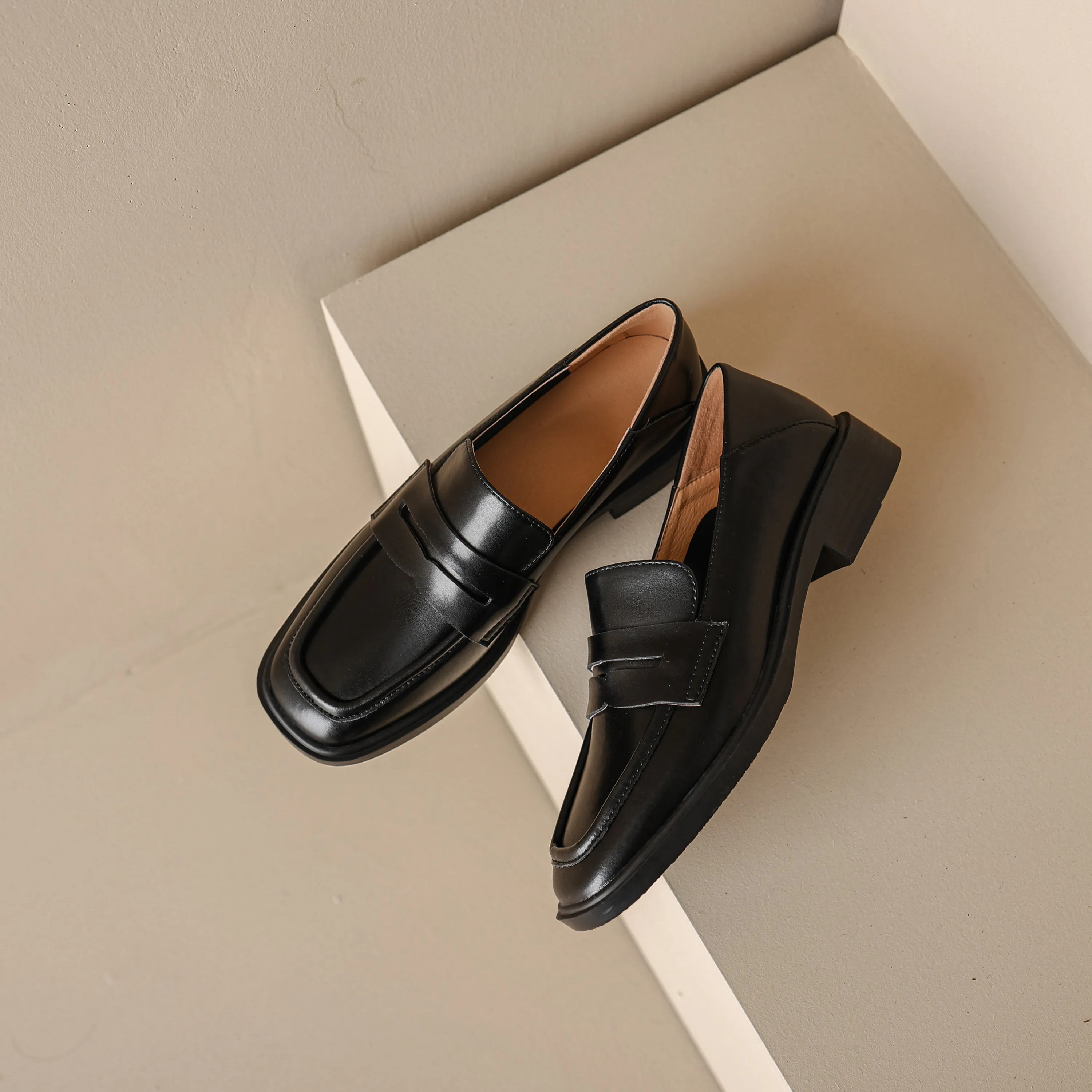 Penny Loafers Handmade Classic Suede Leather Flats Women's Shoes