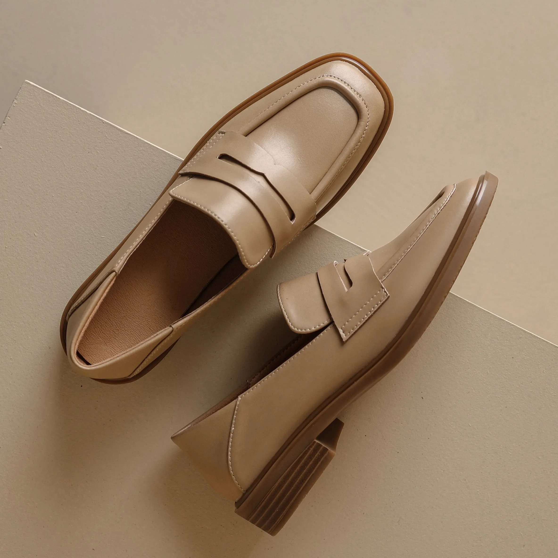 Penny Loafers Handmade Classic Suede Leather Flats Women's Shoes