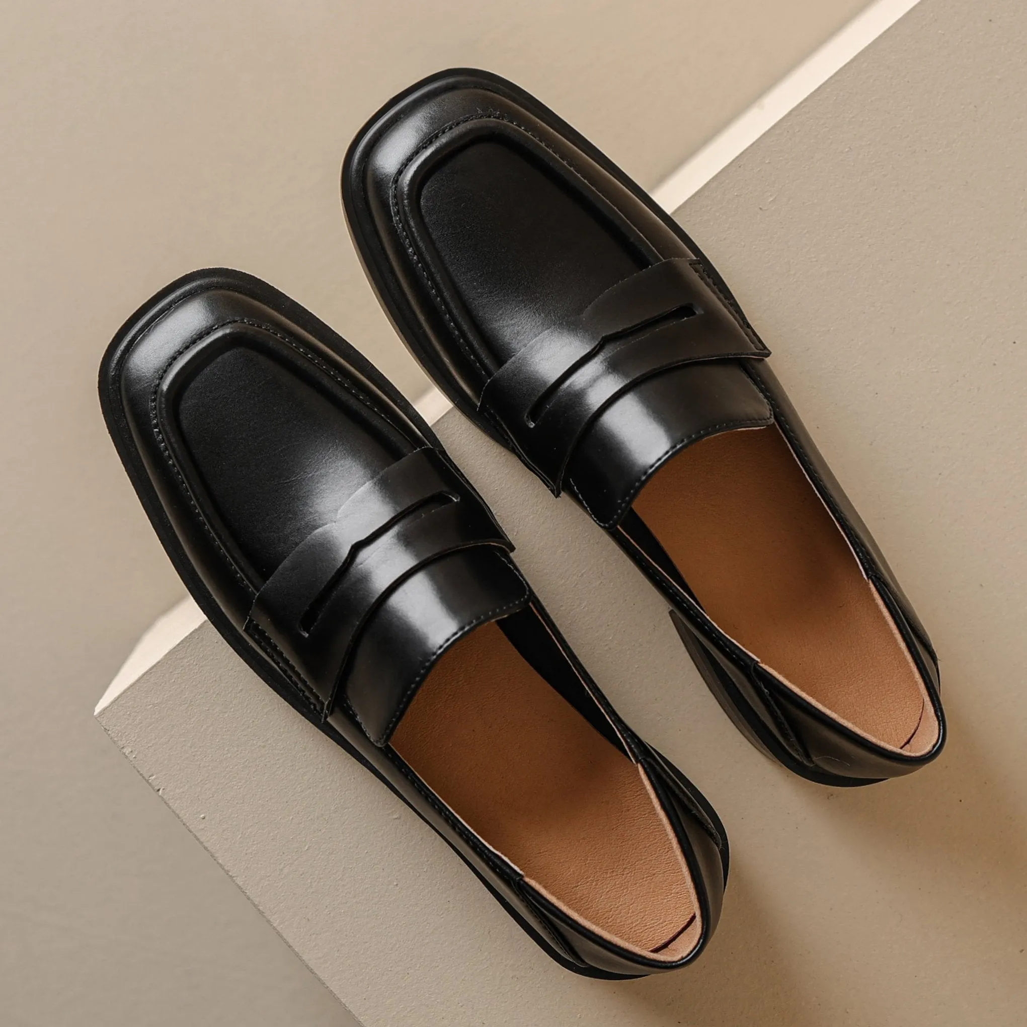 Penny Loafers Handmade Classic Suede Leather Flats Women's Shoes