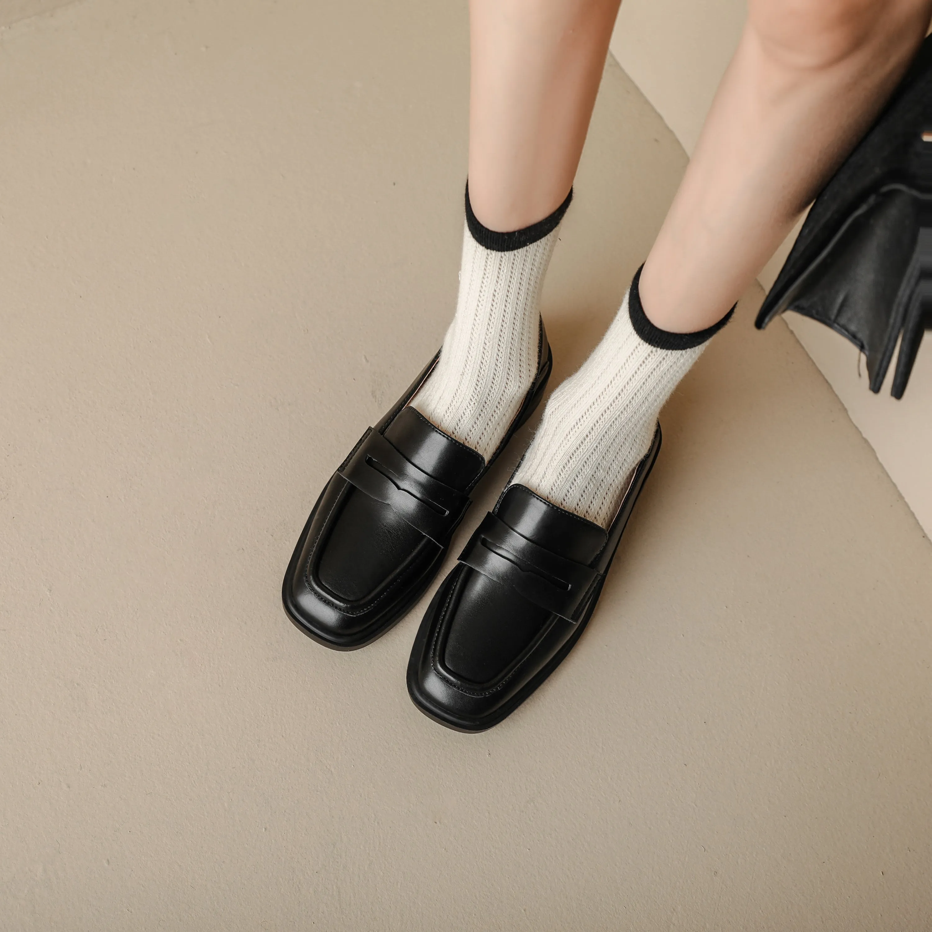 Penny Loafers Handmade Classic Suede Leather Flats Women's Shoes