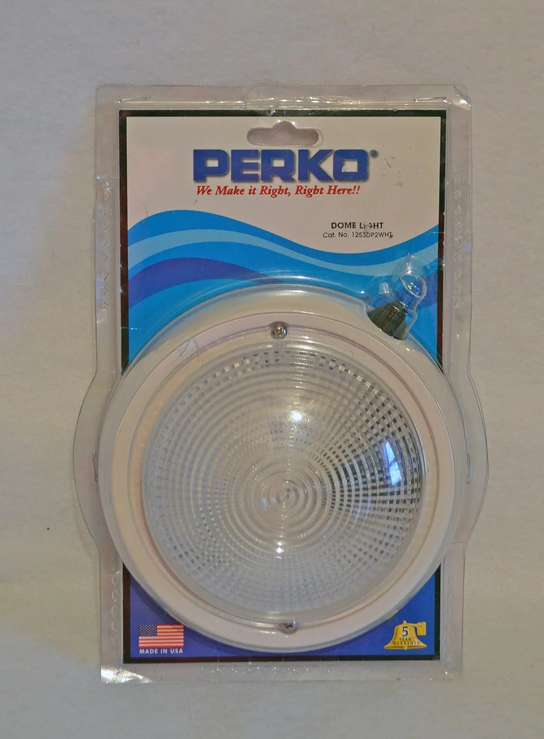 Perko 1253DP2WHT Exterior Surface Mount Dome Light - 5