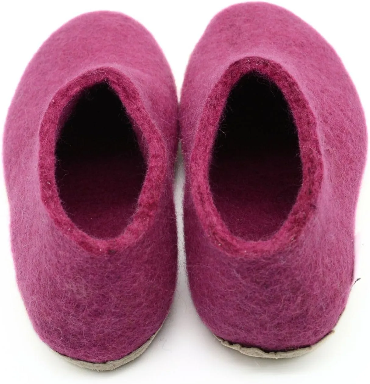 Pink Shoes, Handmade Pure Wool Slip On Shoes, Indoor Shoes