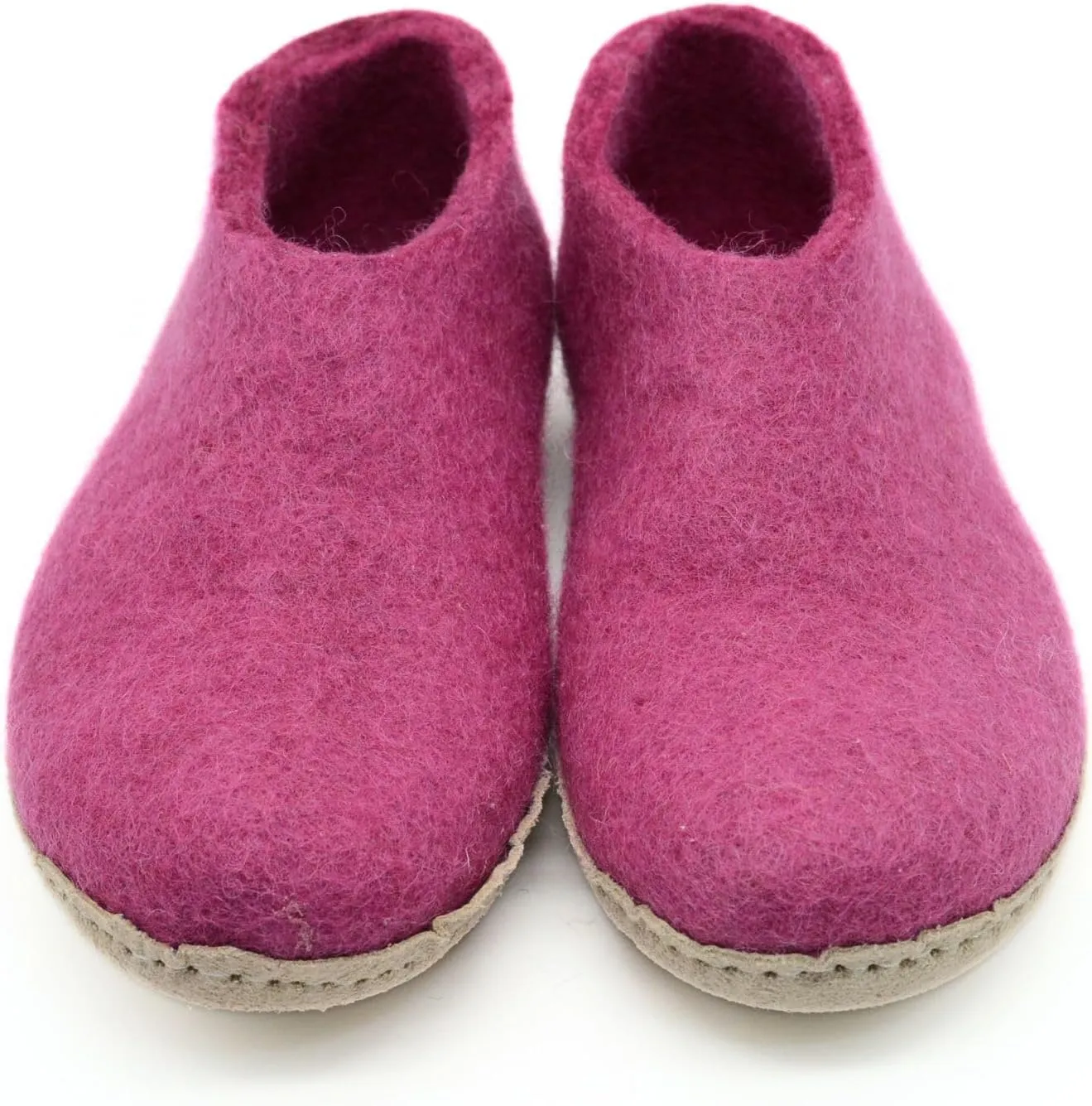 Pink Shoes, Handmade Pure Wool Slip On Shoes, Indoor Shoes