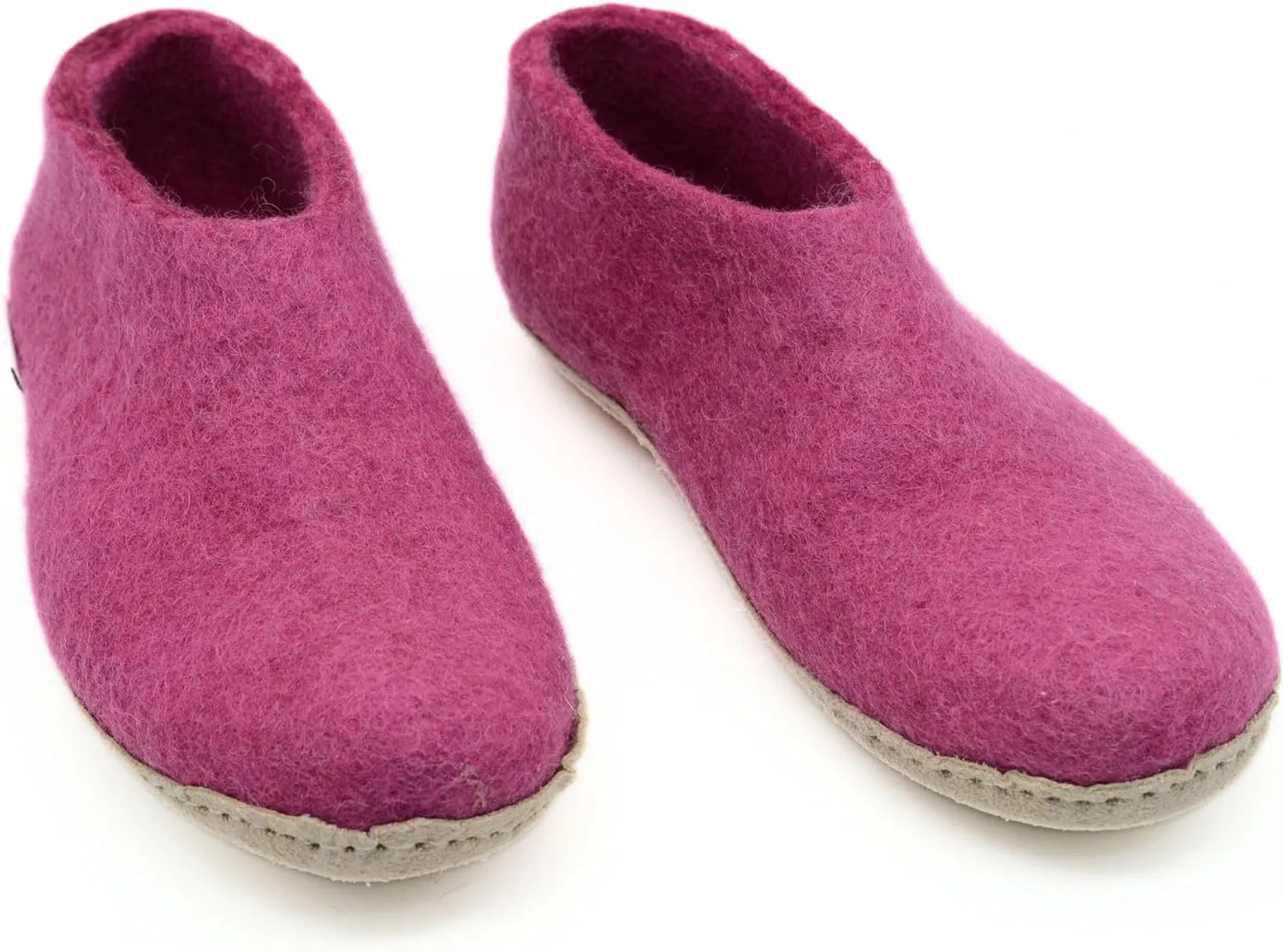 Pink Shoes, Handmade Pure Wool Slip On Shoes, Indoor Shoes