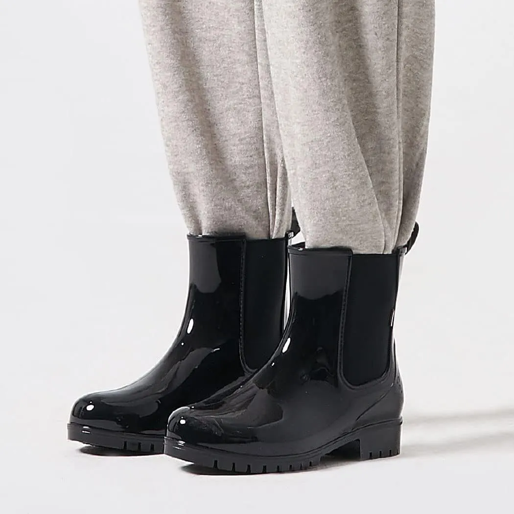 planone Short Rain Boots Women Fashion Waterproof Chelsea Boots for Women Light Outdoor Garden Shoes Ankle Muck Boots for Ladies Non Slip Work Shoes Rubber Boots with Premium Comfort Insole