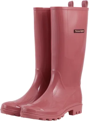 planone Tall Rain Boots Women Fashion Waterproof Boots for Women Light Outdoor Garden Shoes Muck Boots for Ladies Non Slip Work Shoes Rubber Boots with Premium Comfort Insole