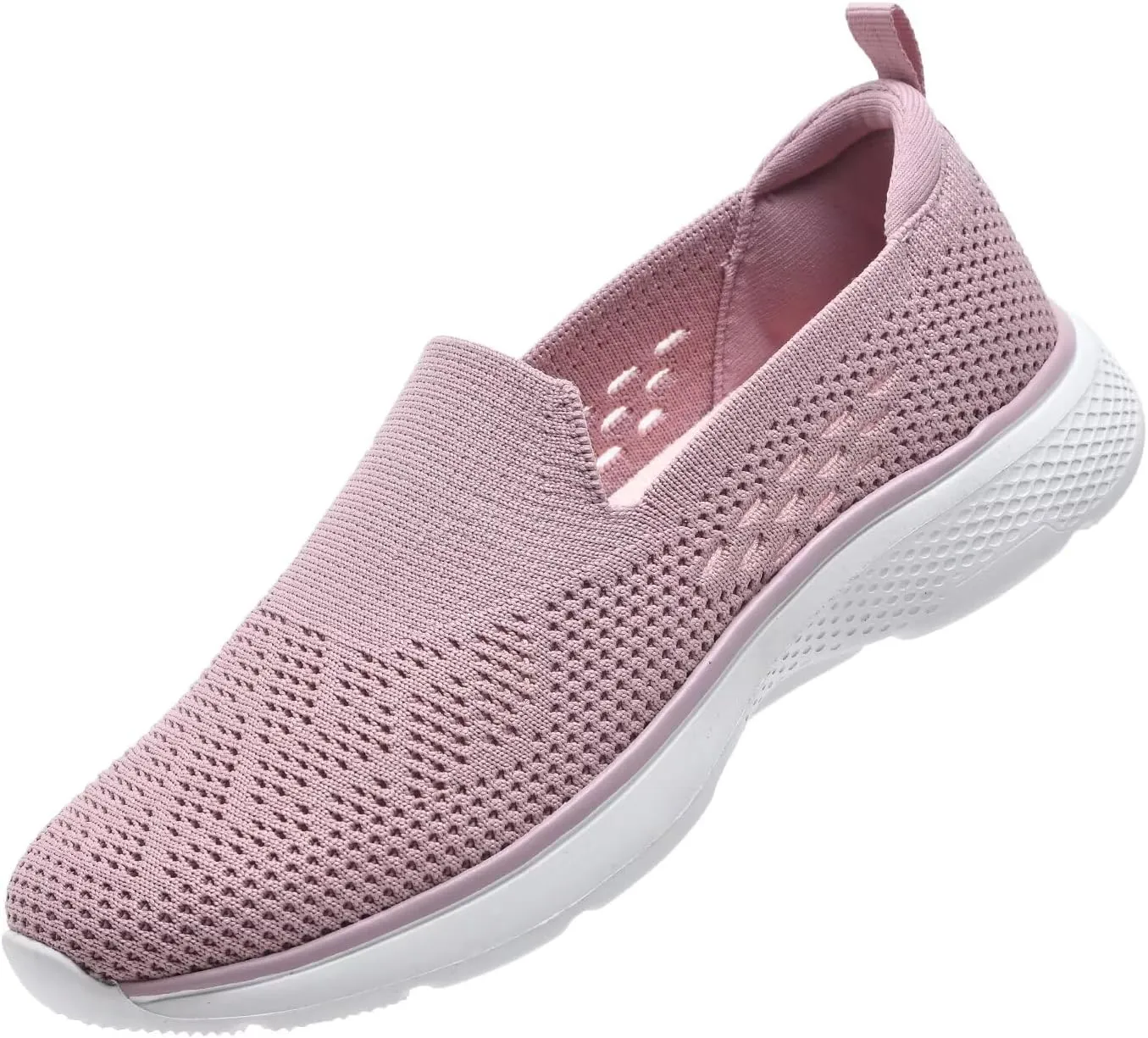 poemlady Walking Shoes Women Slip On Sneakers Knit Lightweight Comfortable Breathable Nurse Shoes for Work Travel