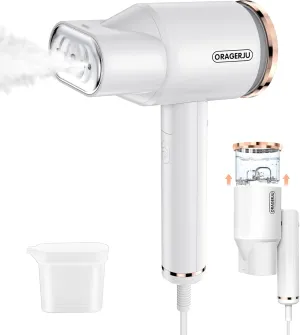 Portable Steamer for Clothes, Oragerju 2 in 1 Handheld Steamer and Iron, 15s Fast Heat-up, 2 Steam Modes, 1200w Auto Shut-Off Garment Steamer for Travel and Home, 170ML Detachable Water Tank (BG573)