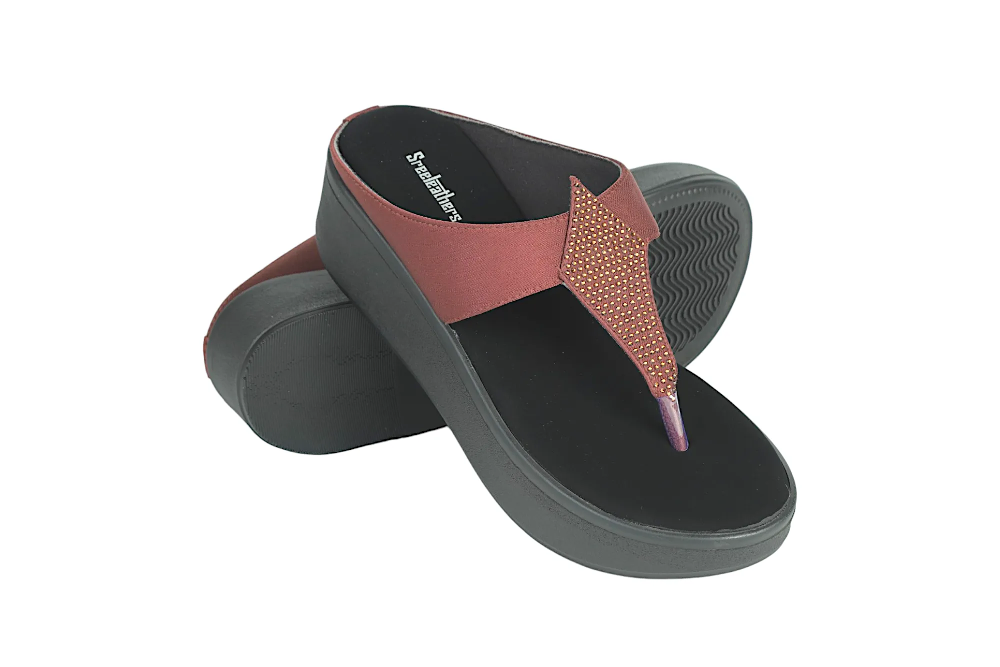 Premium Ladies fancy heel chappal 91227