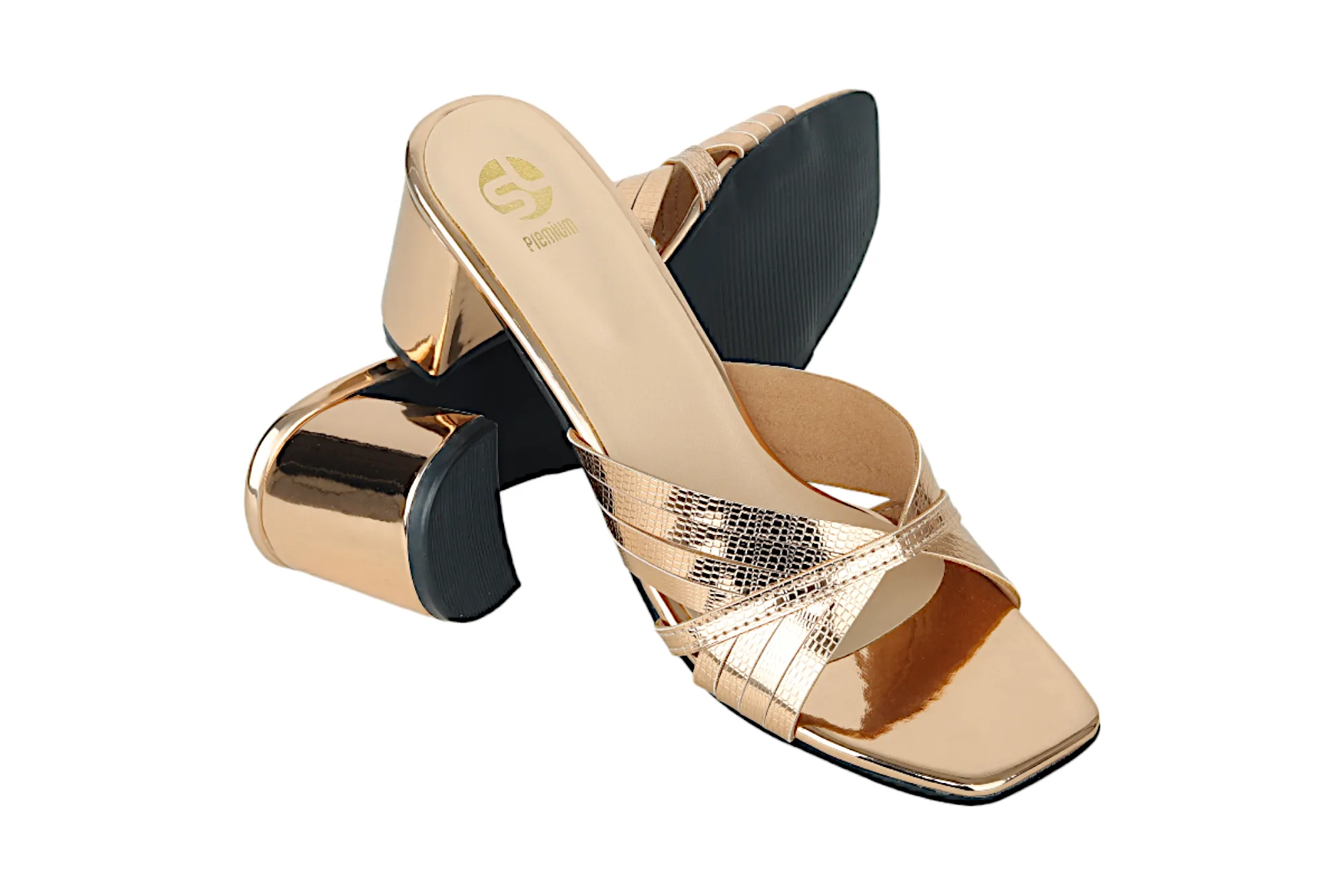 Premium Ladies fancy heel chappal 96715