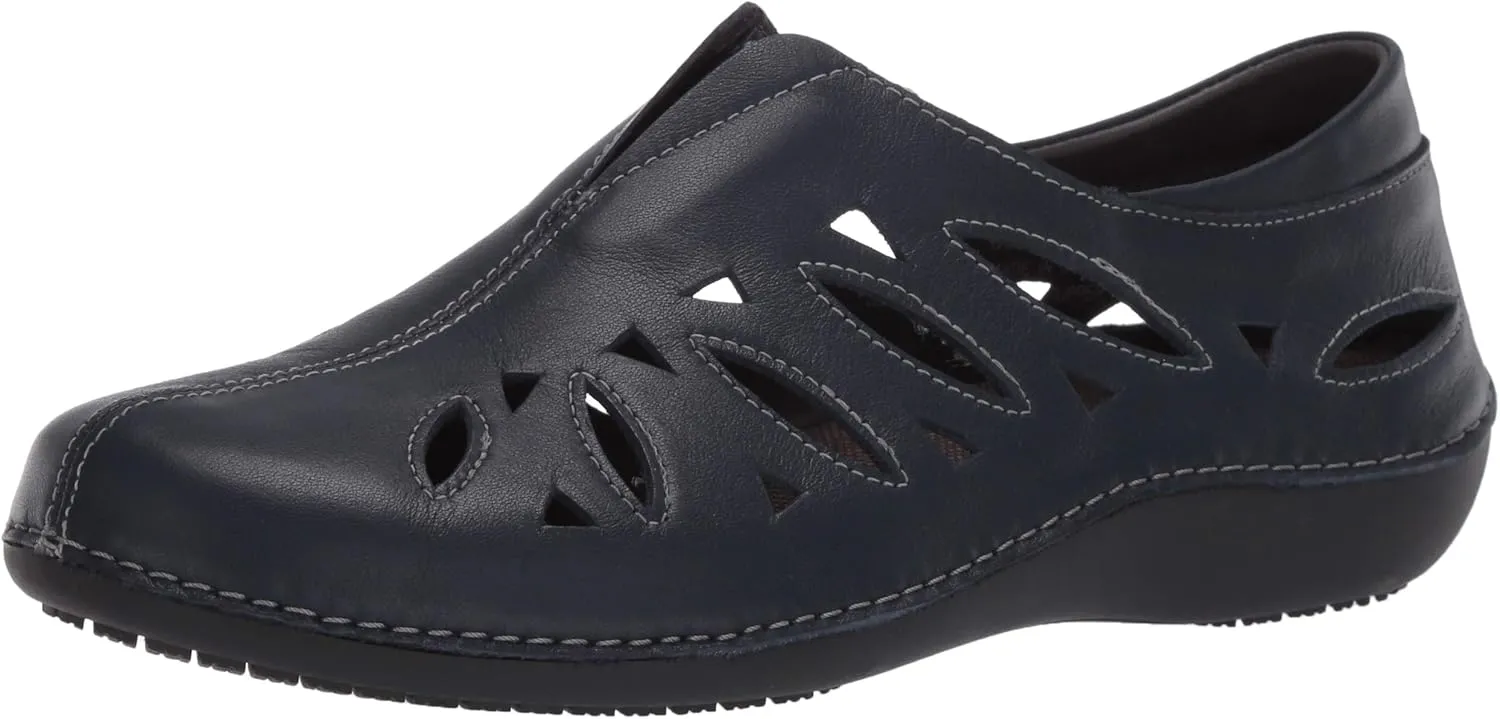 Propet Womens Cami Cut Out Slip On Flats Casual - Brown