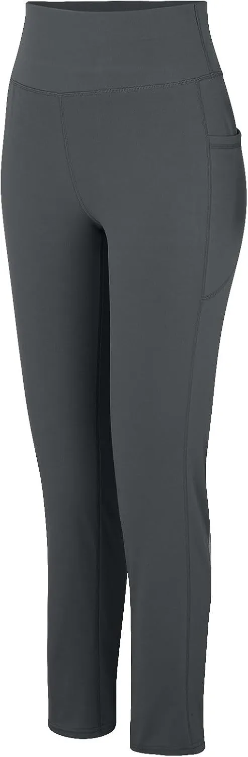 Pull on Yoga Pants for Women Athletic Workout Gym Pants Casual Loose Fit Wide Leg Lounge Pants Trousers with Pockets