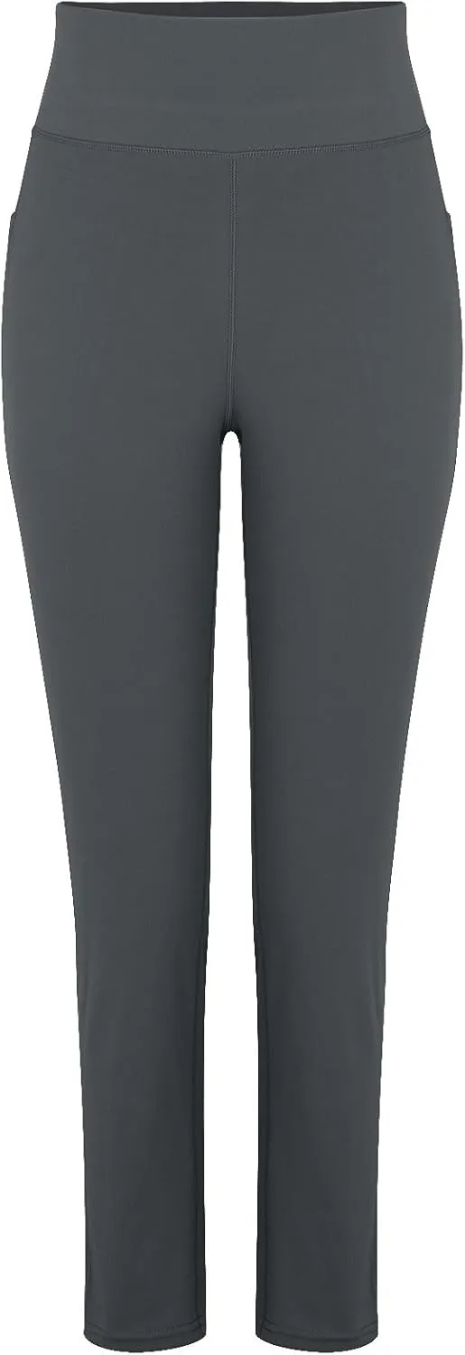 Pull on Yoga Pants for Women Athletic Workout Gym Pants Casual Loose Fit Wide Leg Lounge Pants Trousers with Pockets