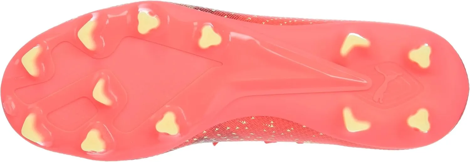 PUMA Men's Ultra Match Firm, Artificial Ground Soccer Cleats, Fiery Coral-Fizzy Light-Black, 11
