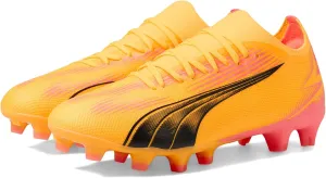 PUMA Men's Ultra Match Firm, Artificial Ground Soccer Cleats, Fiery Coral-Fizzy Light-Black, 11