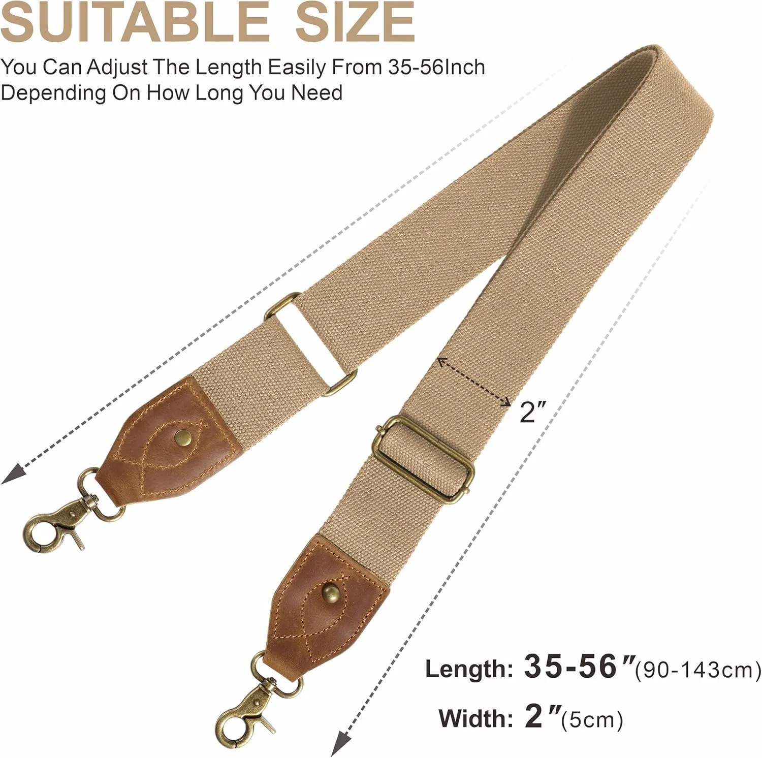 Purse Strap-2"Crazy Horse Leather Wide Shoulder Strap Adjustable Replacement,Jacquard Embroidery Bag Straps