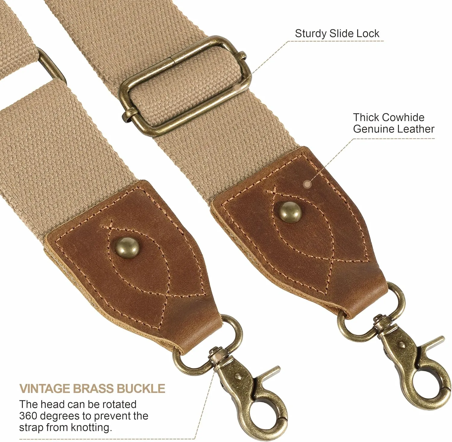 Purse Strap-2"Crazy Horse Leather Wide Shoulder Strap Adjustable Replacement,Jacquard Embroidery Bag Straps