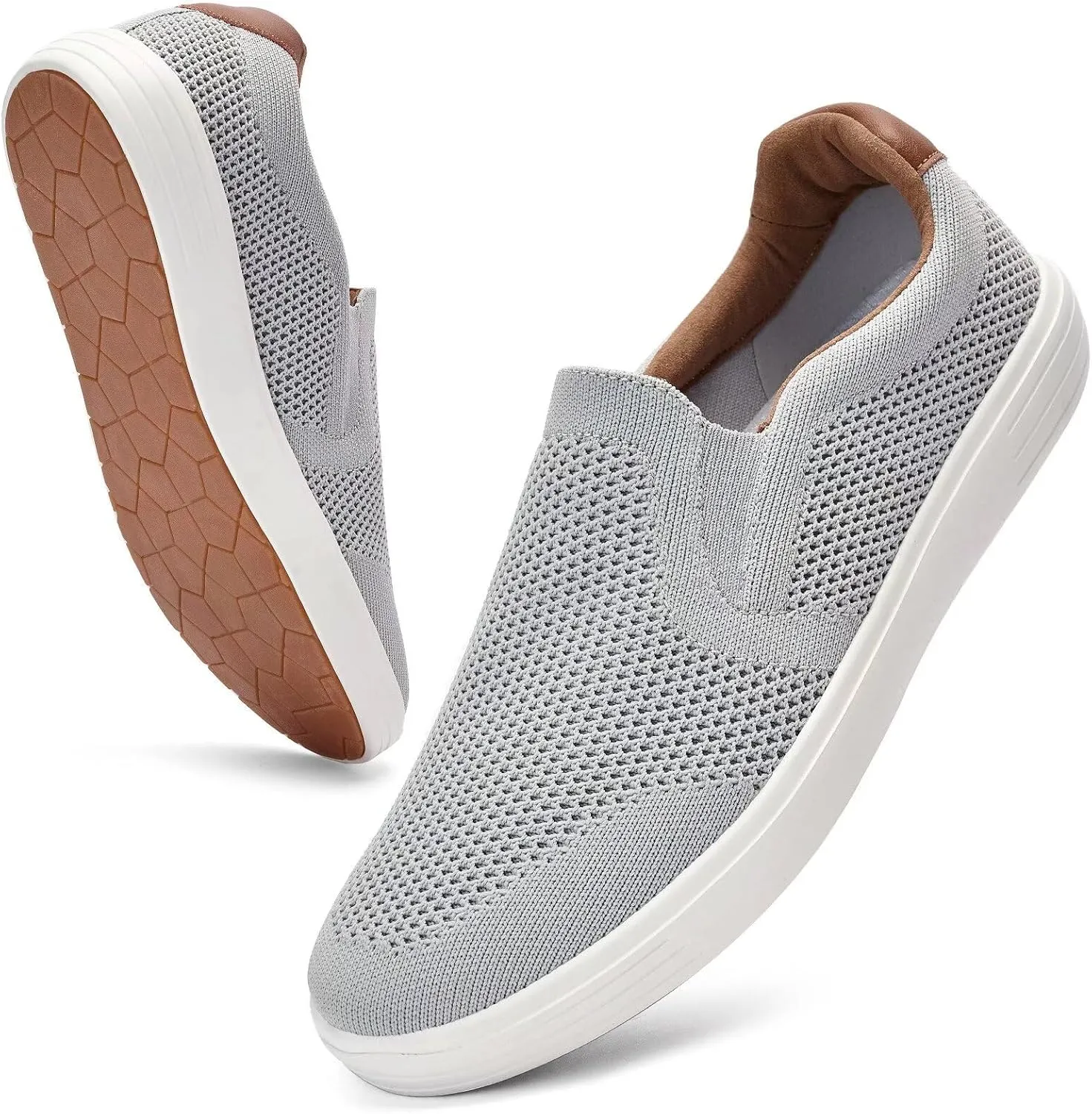 Puxowe Men's Casual Slip On Walking Shoes Mesh Comfortable Loafer