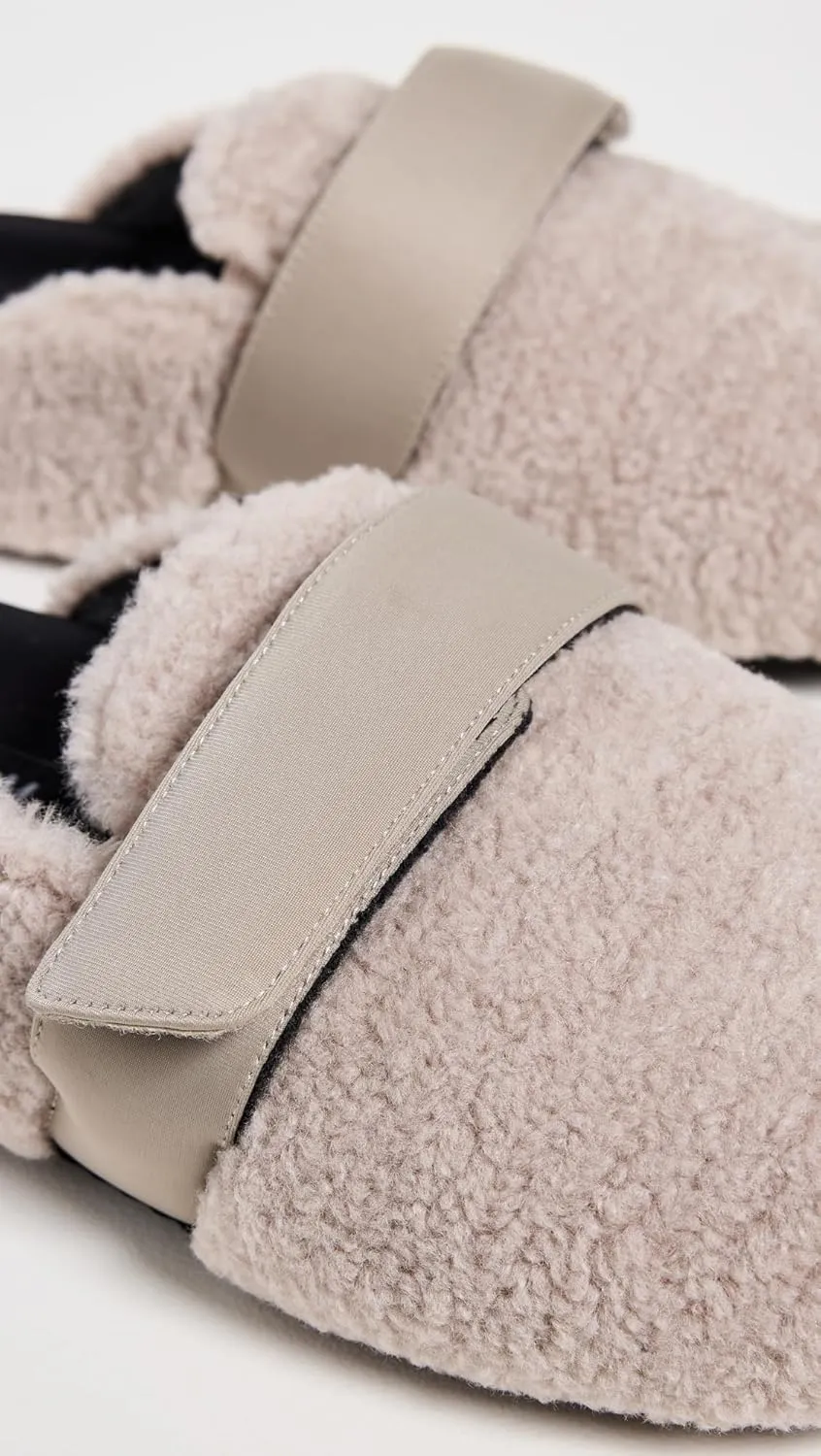 R0AM Women's Fuzzy Loafer Mules