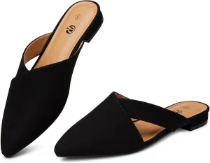 Rekayla Women’s Mules Closed Pointed Toe Backless Loafer Shoes for Women