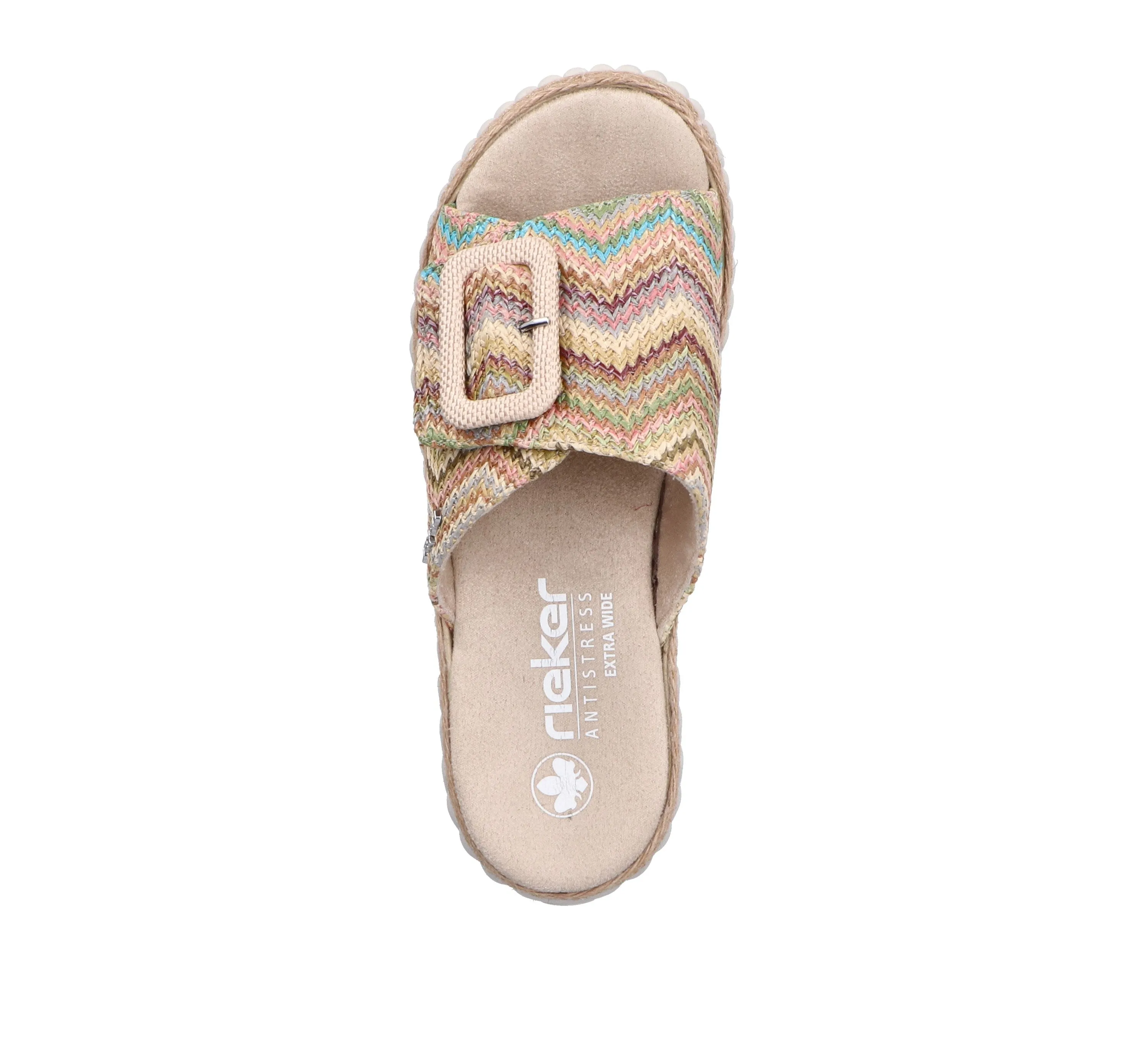 Rieker Ladies Slip On Velcro Mule Sandal 69253-91