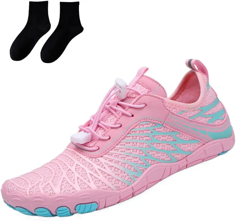Rival Footwear Barefoot Shoes for Women & Men, Breathable Non-Slip Athletic Footwear Wide Toe Water Shoes, Wide Toe Box Non-Slip Breathable Beach Pool Hiking Shoes