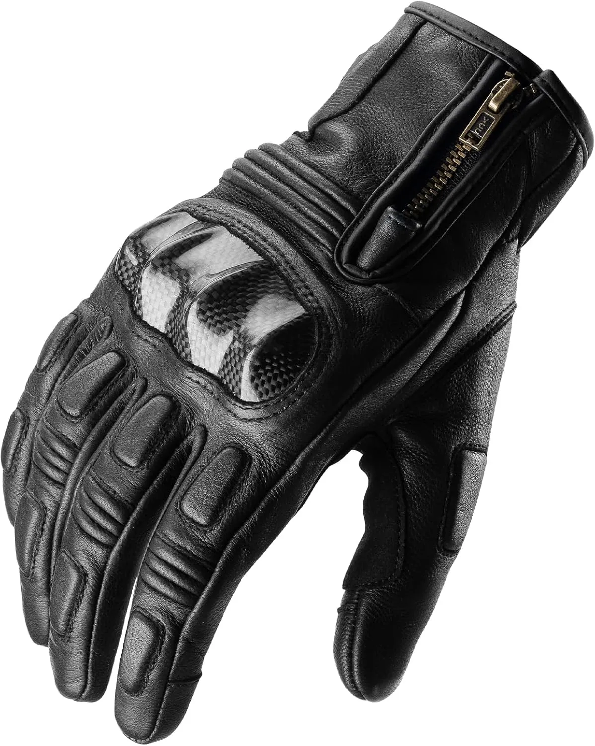 ROCKBROS Motorcycle Gloves Goatskin Bicycle Gloves Breathable, Carbon Fiber Protection, Sensitive Finger, Retro Motorcycle Gloves
