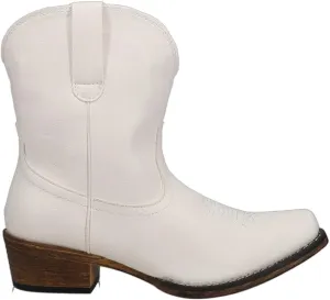 ROPER Womens Emma Snip Toe Casual Boots Ankle Low Heel 1-2" - White