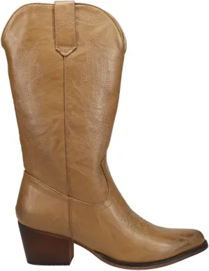 ROPER Womens Nettie Round Toe Casual Boots Mid Calf Mid Heel 2-3" - Brown
