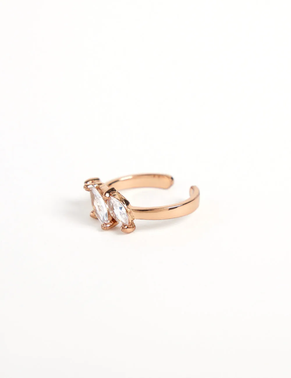 Rose gold mule marquis midi ring
