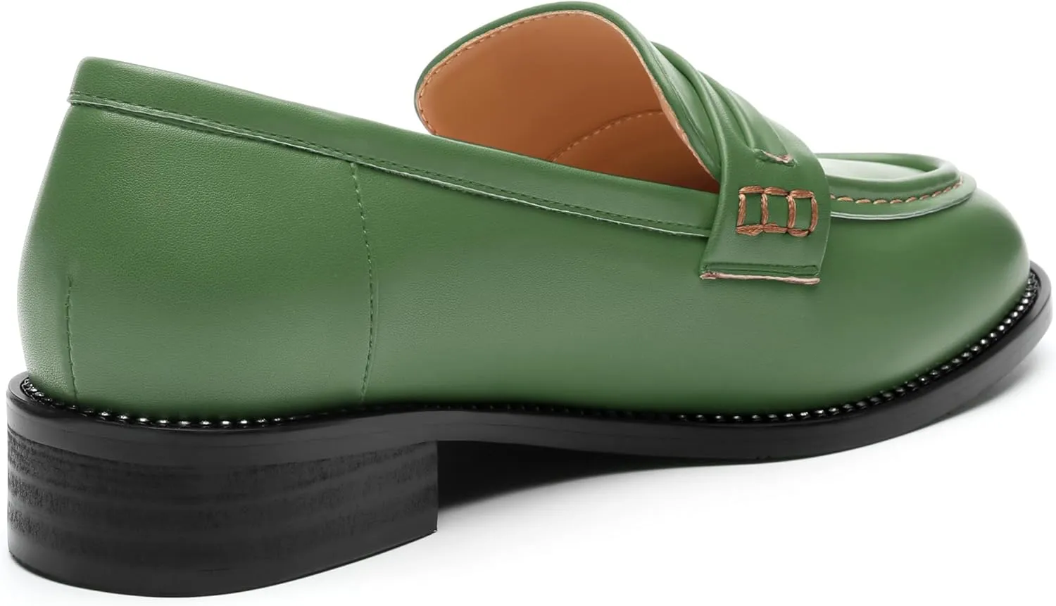 ROSERWISH Loafers for Women Comfort Chunky Low Heel Shoes Casual Slip On Penny Loafers Bussiness Fashion Work Shoes Ladies Dress Shoes