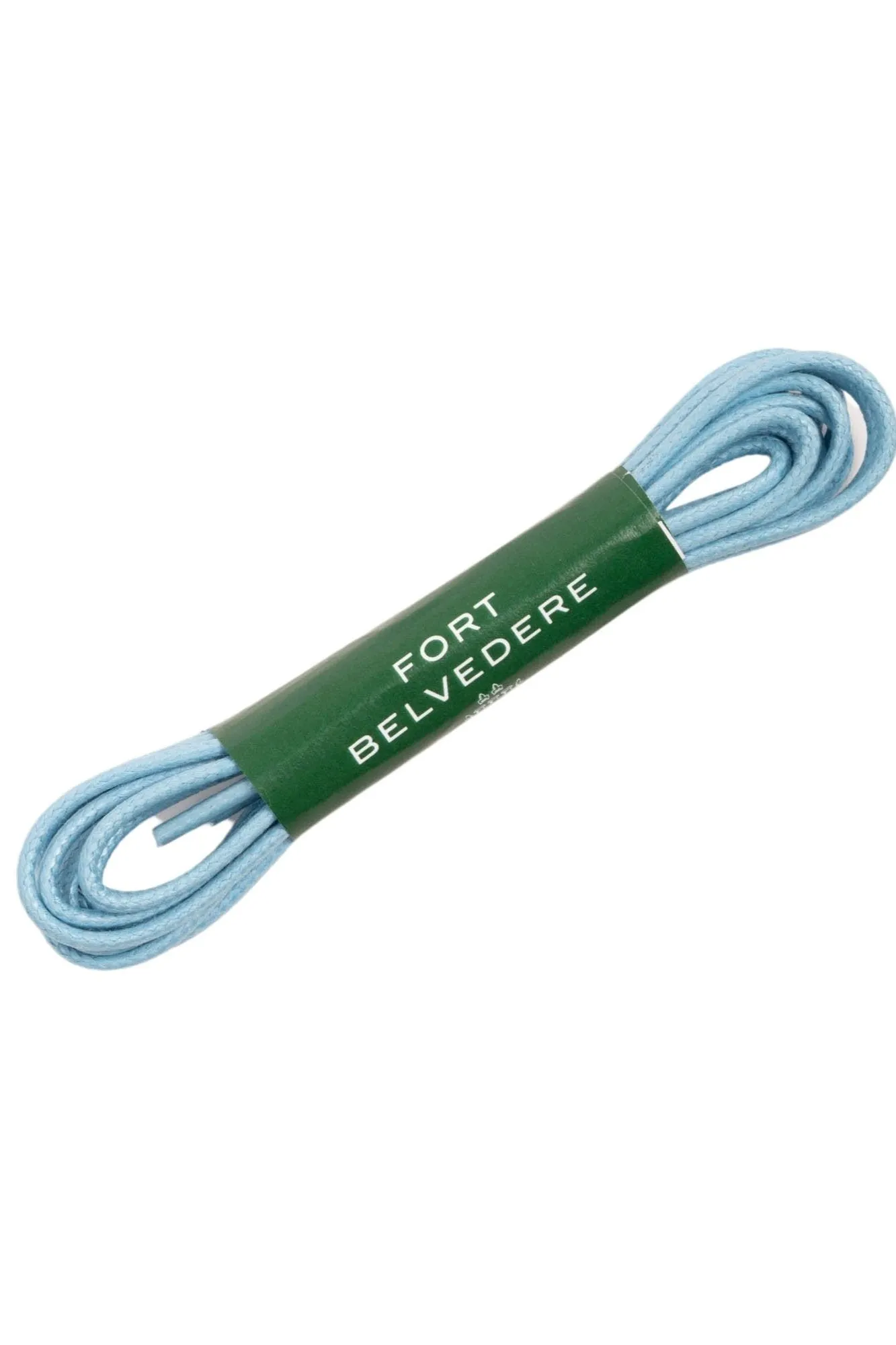Round Light Blue Waxed Cotton Bootlaces