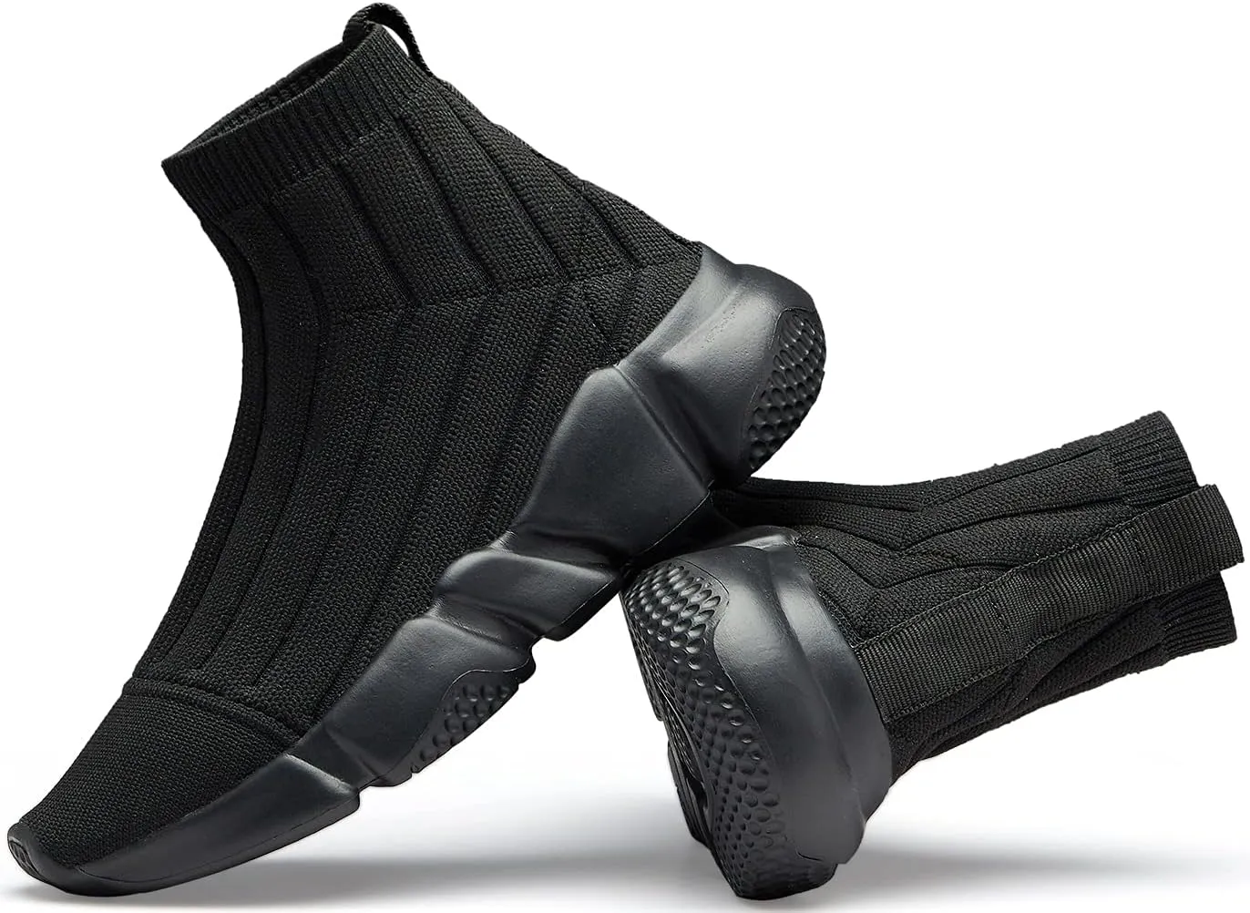 Santiro Boys Girls Sock Shoes High Tops Breathable Knit Slip On Shoes