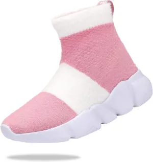 Santiro Boys Girls Sock Shoes High Tops Breathable Knit Slip On Shoes