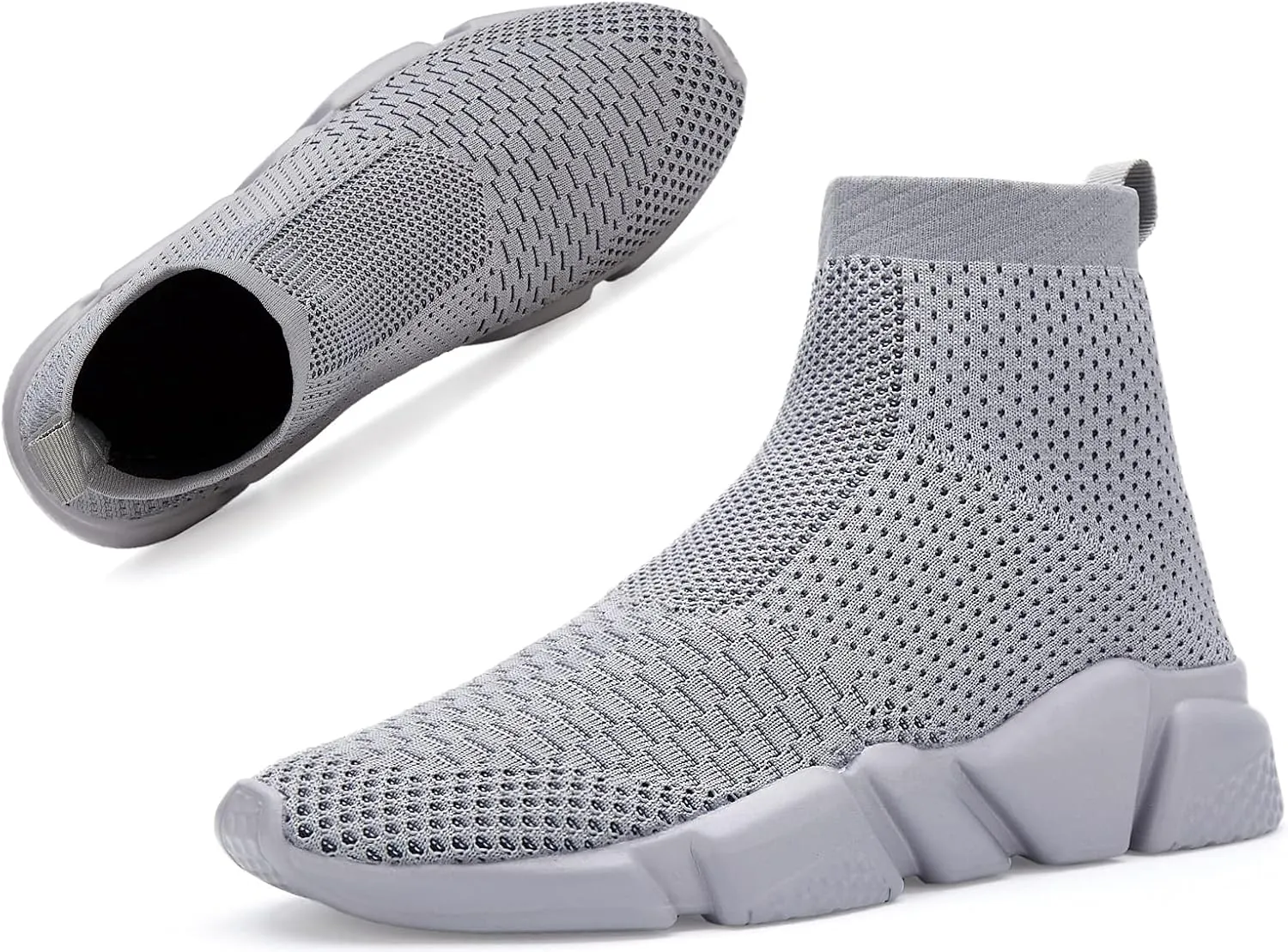 Santiro Boys Shoes Girls Sock Shoes High Tops Breathable Knit Slip On Shoes
