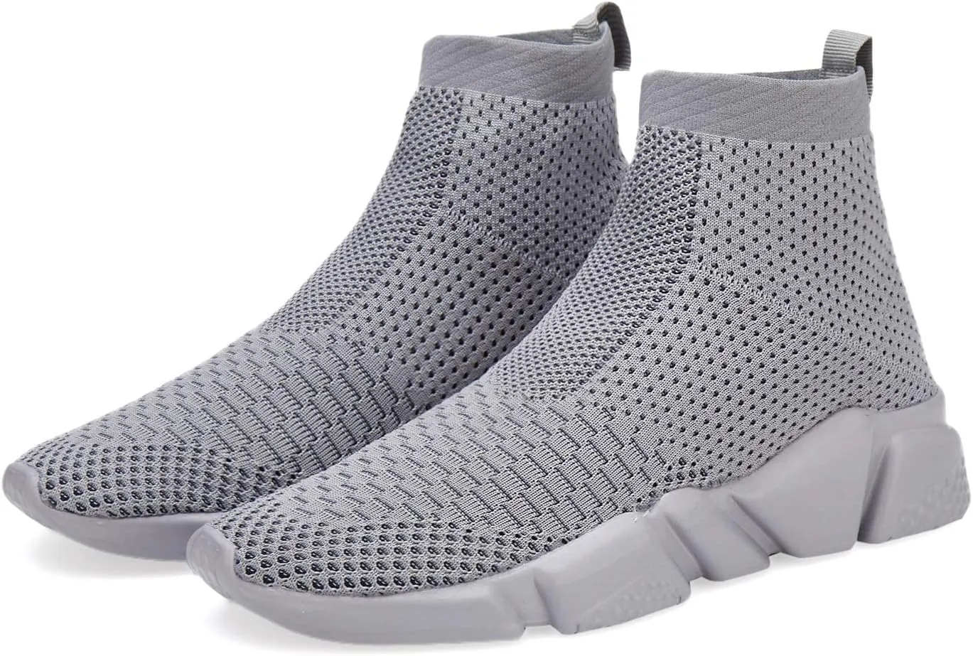 Santiro Boys Shoes Girls Sock Shoes High Tops Breathable Knit Slip On Shoes