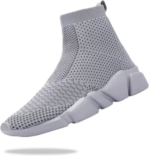 Santiro Boys Shoes Girls Sock Shoes High Tops Breathable Knit Slip On Shoes