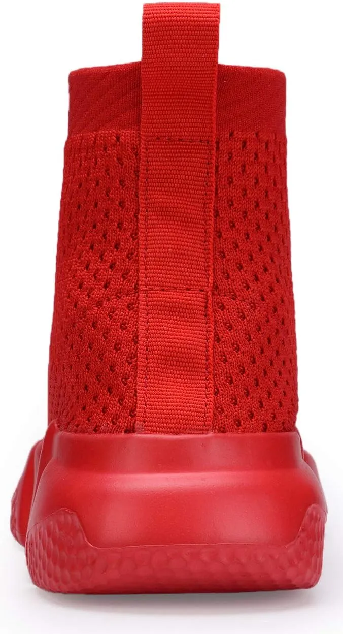 Santiro Boys Shoes Girls Sock Shoes High Tops Breathable Knit Slip On Shoes