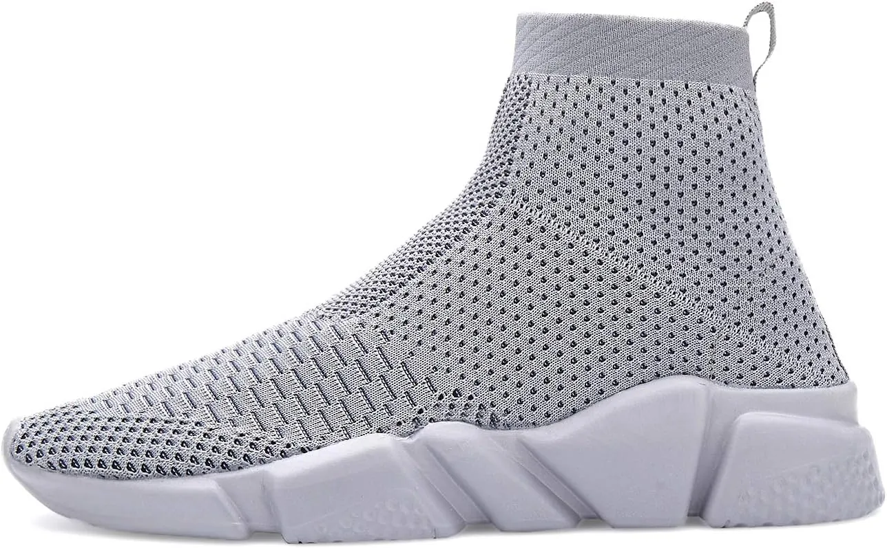 Santiro Boys Shoes Girls Sock Shoes High Tops Breathable Knit Slip On Shoes