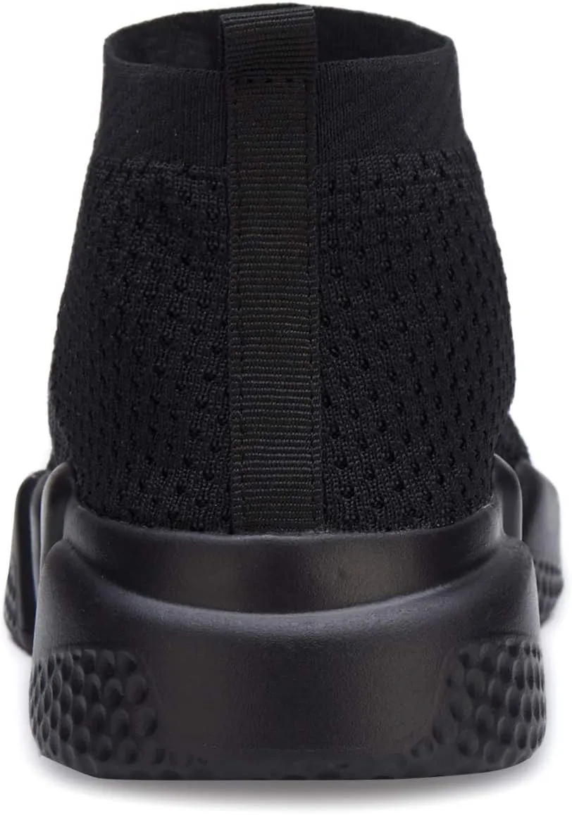 Santiro Mens Walking Shoes Breathable Knit Slip On Sneakers Lightweight Athletic Gym Shoes