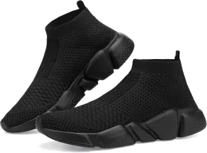 Santiro Mens Walking Shoes Breathable Knit Slip On Sneakers Lightweight Athletic Gym Shoes