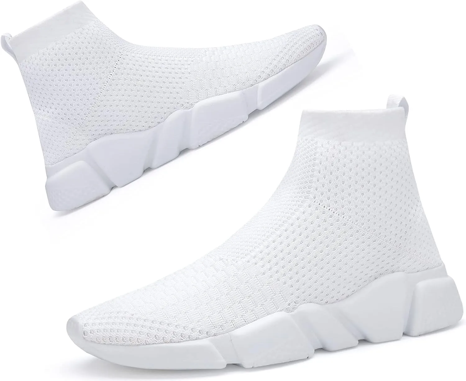 Santiro Womens Slip On Shoes Lightweight High Top Sneakers Comfortable Gym Walking Shoes