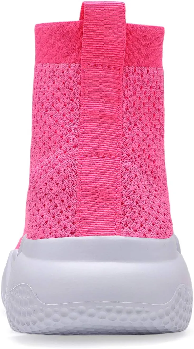 Santiro Womens Slip On Shoes Lightweight High Top Sneakers Comfortable Gym Walking Shoes