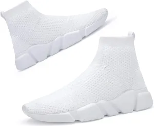 Santiro Womens Slip On Shoes Lightweight High Top Sneakers Comfortable Gym Walking Shoes