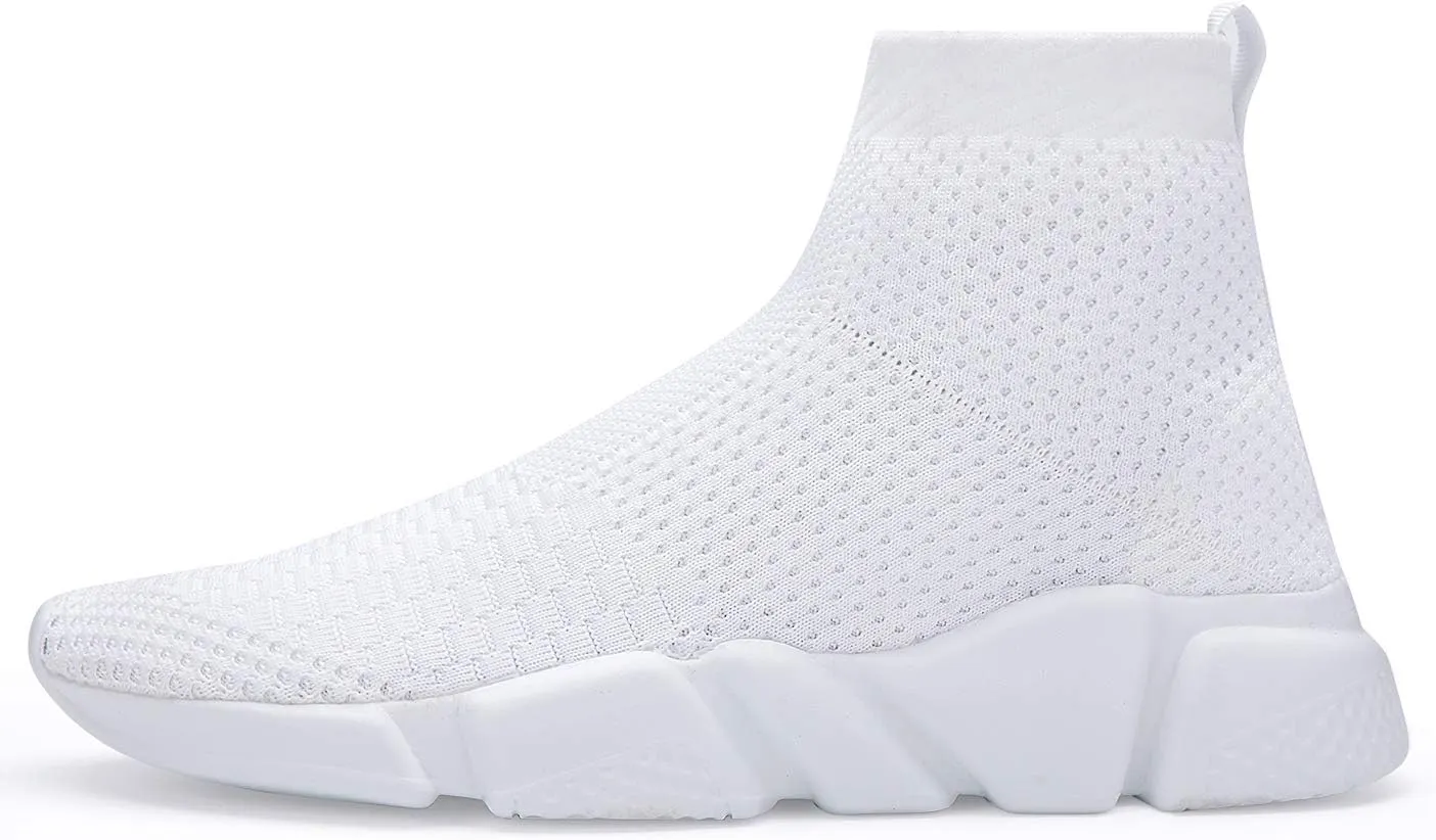 Santiro Womens Slip On Shoes Lightweight High Top Sneakers Comfortable Gym Walking Shoes